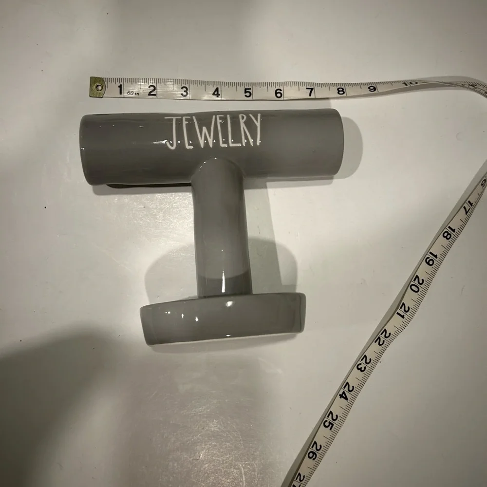 RAE DUNN GRAY CERAMIC JEWELRY HOLDER